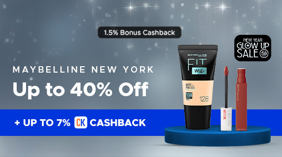 Nykaa: Upto 40% Off on Maybelline New York Products + Upto 7% CashKaro Cashback